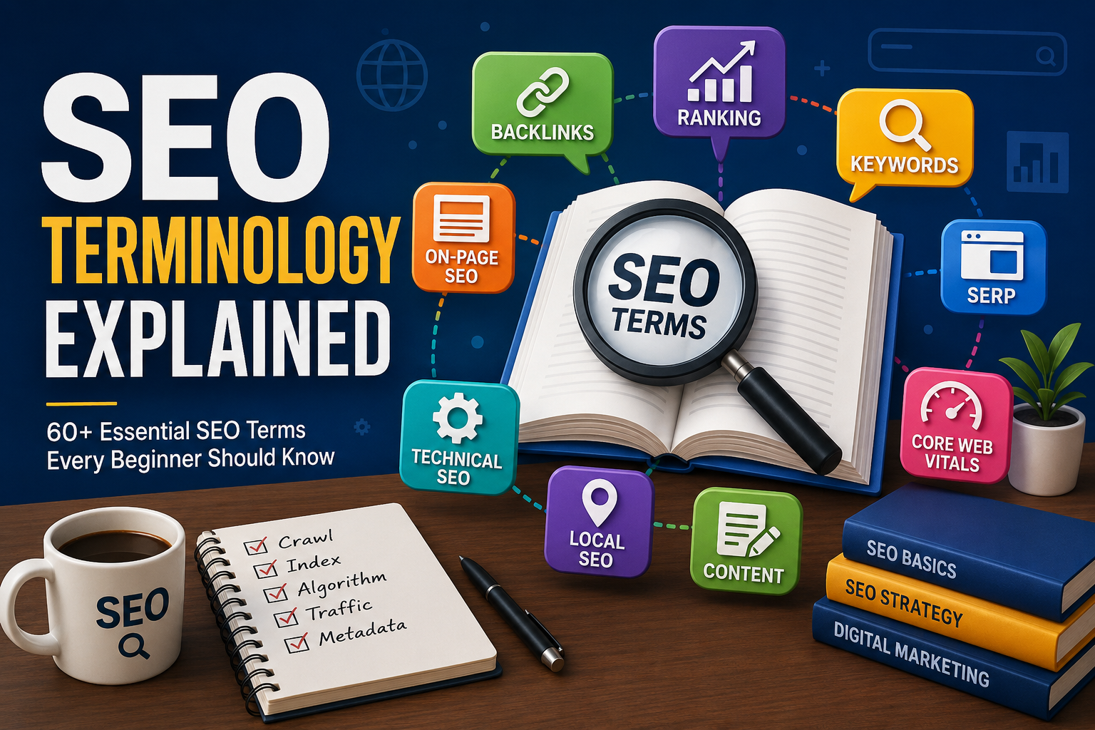 Organic Traffic vs Paid Traffic infographic comparing SEO-driven organic search traffic and PPC advertising, highlighting growth, trust, targeting, costs, ROI, and digital marketing benefits.